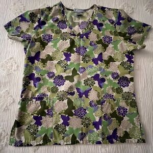 SB Scrubs Floral Scrub Top with Pockets